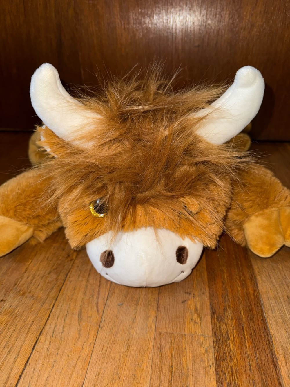 Fluffy Highland Cow Plush - Brown and Cream